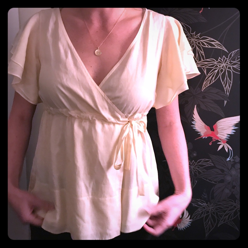 DVF Grecian inspired wrap blouse